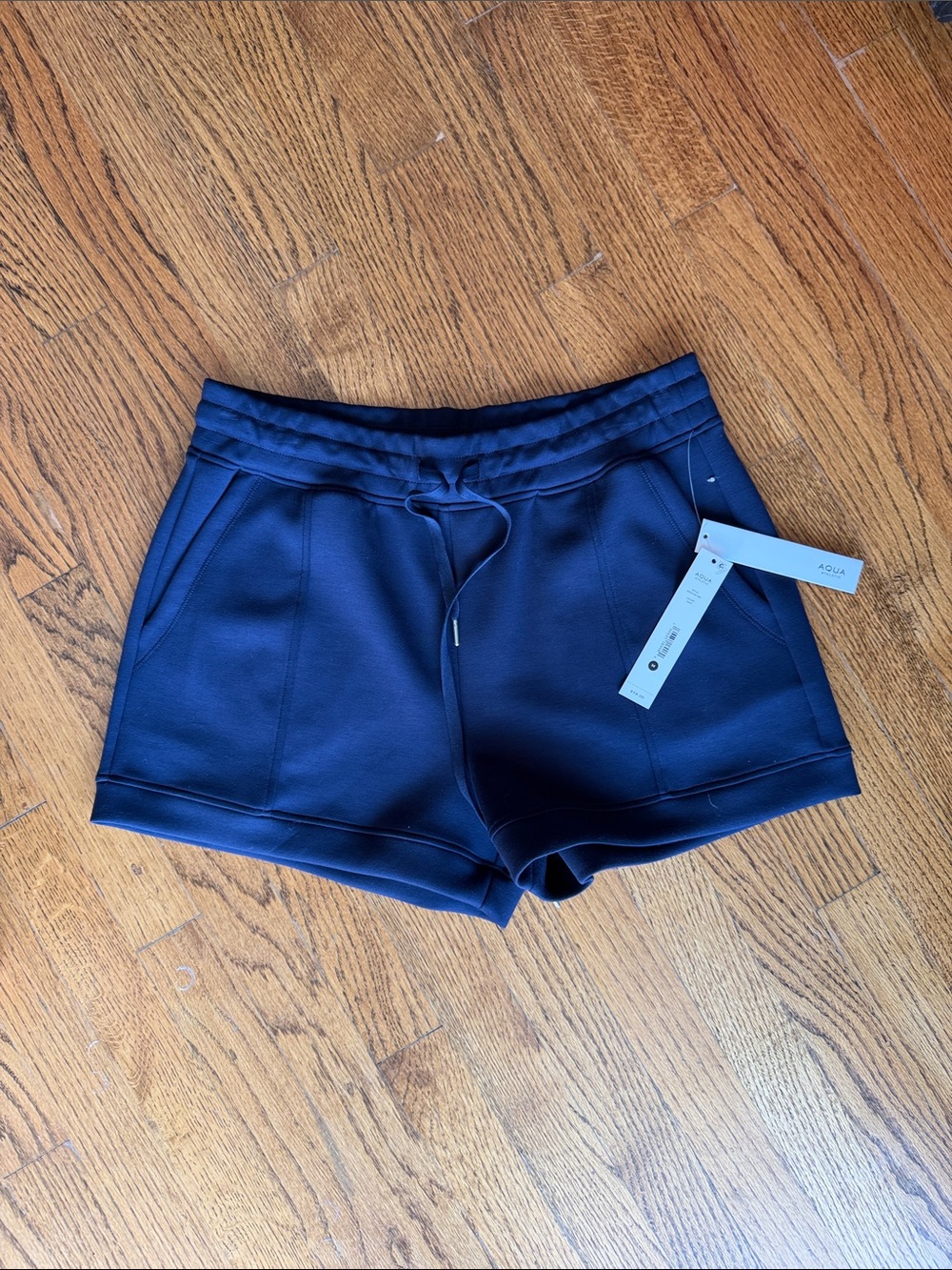 Women's Blue Drawstring Lounge Shorts